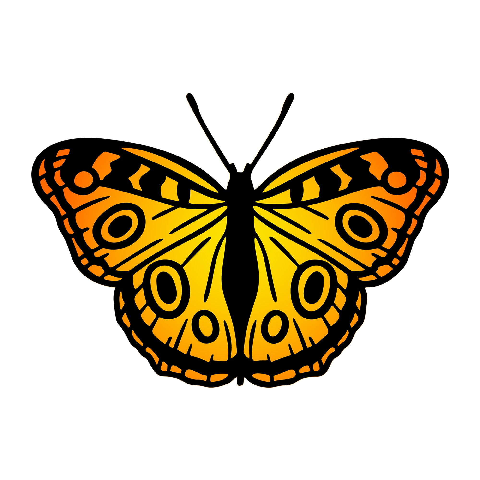 Butterfly SVG design for Cricut, Silhouette, laser cutting, vinyl, sublimation, and craft projects.
