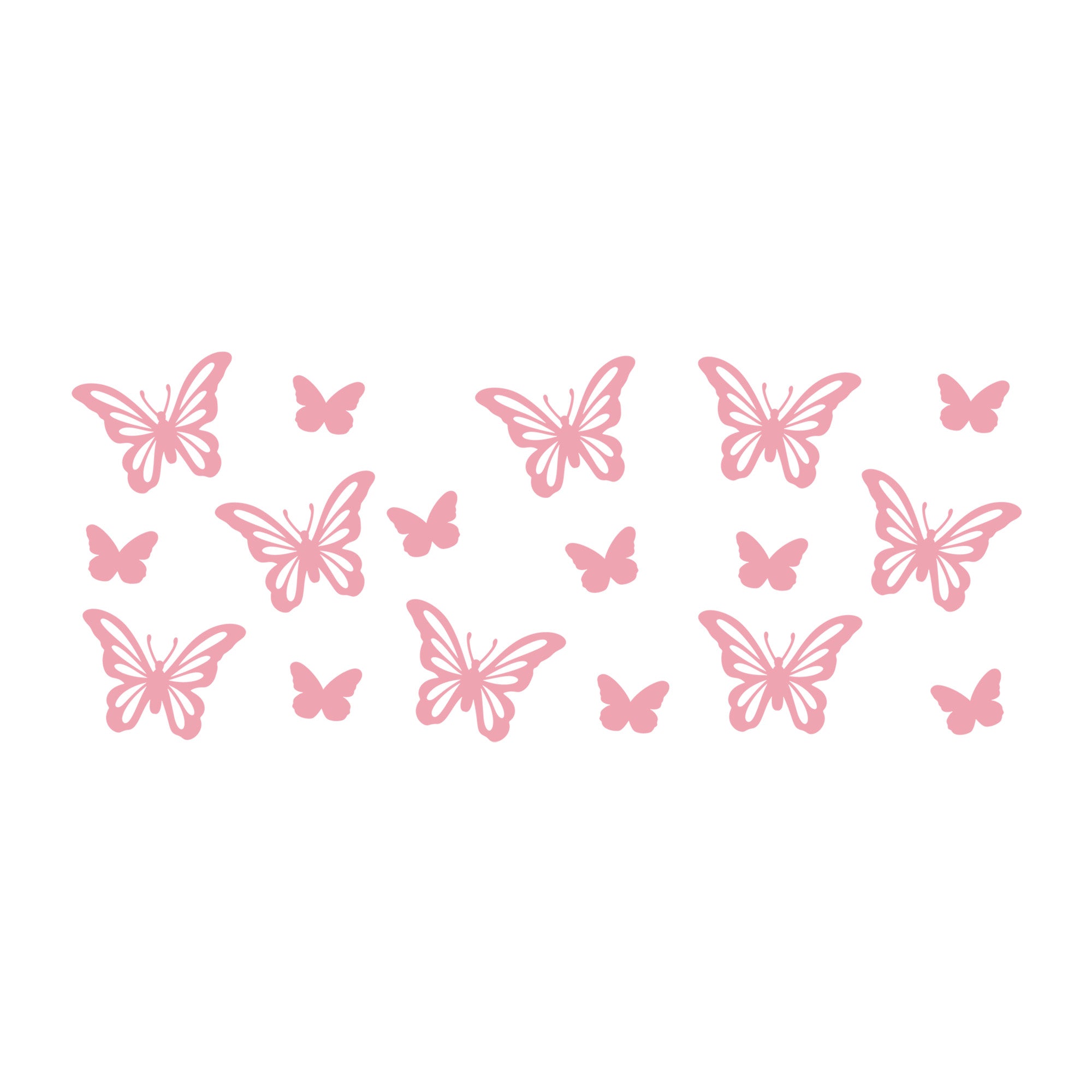 Butterfly Glass Can Wrap SVG design for Cricut, Silhouette, laser cutting, vinyl, sublimation, and craft projects.