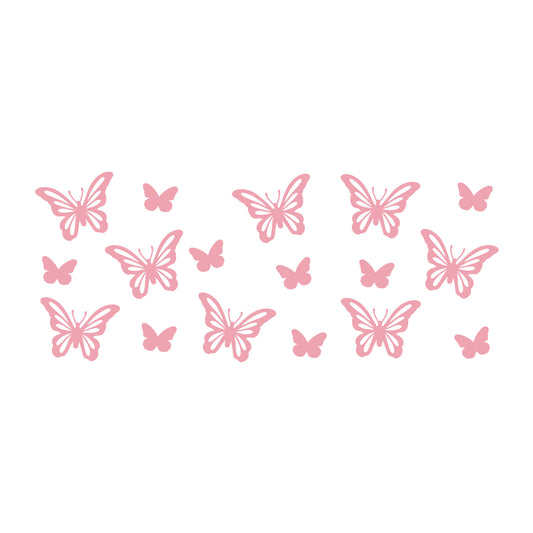 Butterfly Glass Can Wrap SVG design for Cricut, Silhouette, laser cutting, vinyl, sublimation, and craft projects.
