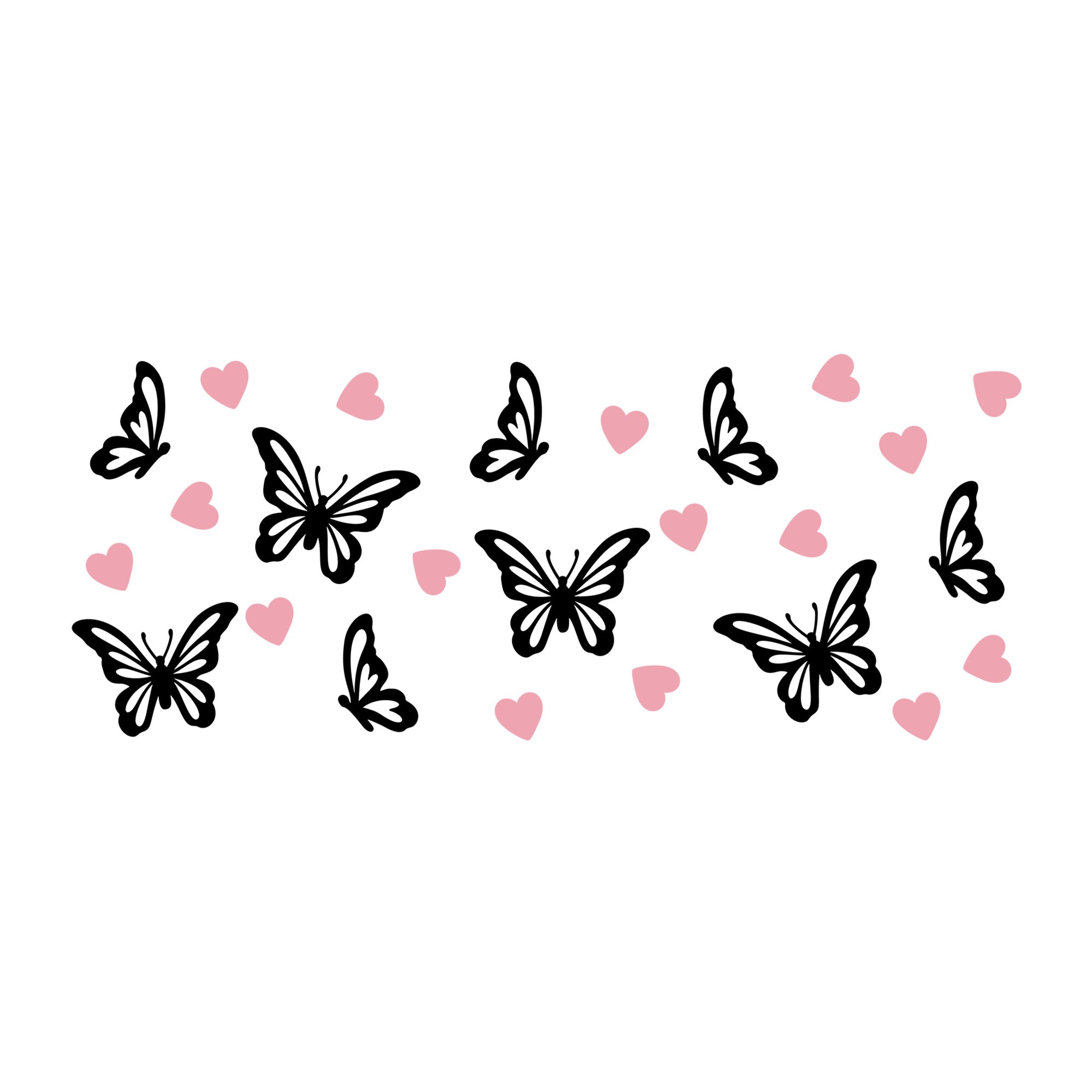 Butterfly Glass Can Wrap SVG design for Cricut, Silhouette, laser cutting, vinyl, sublimation, and craft projects.