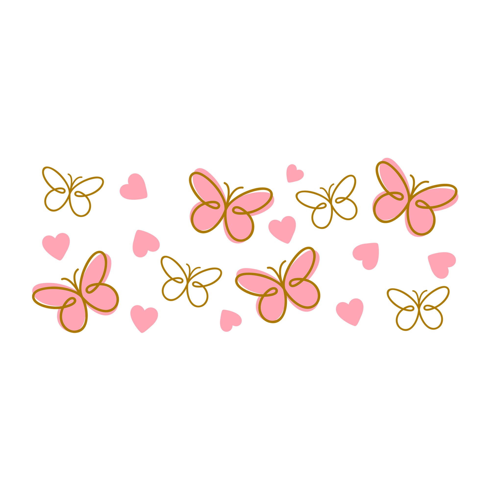 Butterfly Glass Can Wrap SVG design for Cricut, Silhouette, laser cutting, vinyl, sublimation, and craft projects.