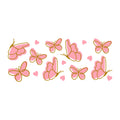 Butterfly Glass Can Wrap SVG design for Cricut, Silhouette, laser cutting, vinyl, sublimation, and craft projects.