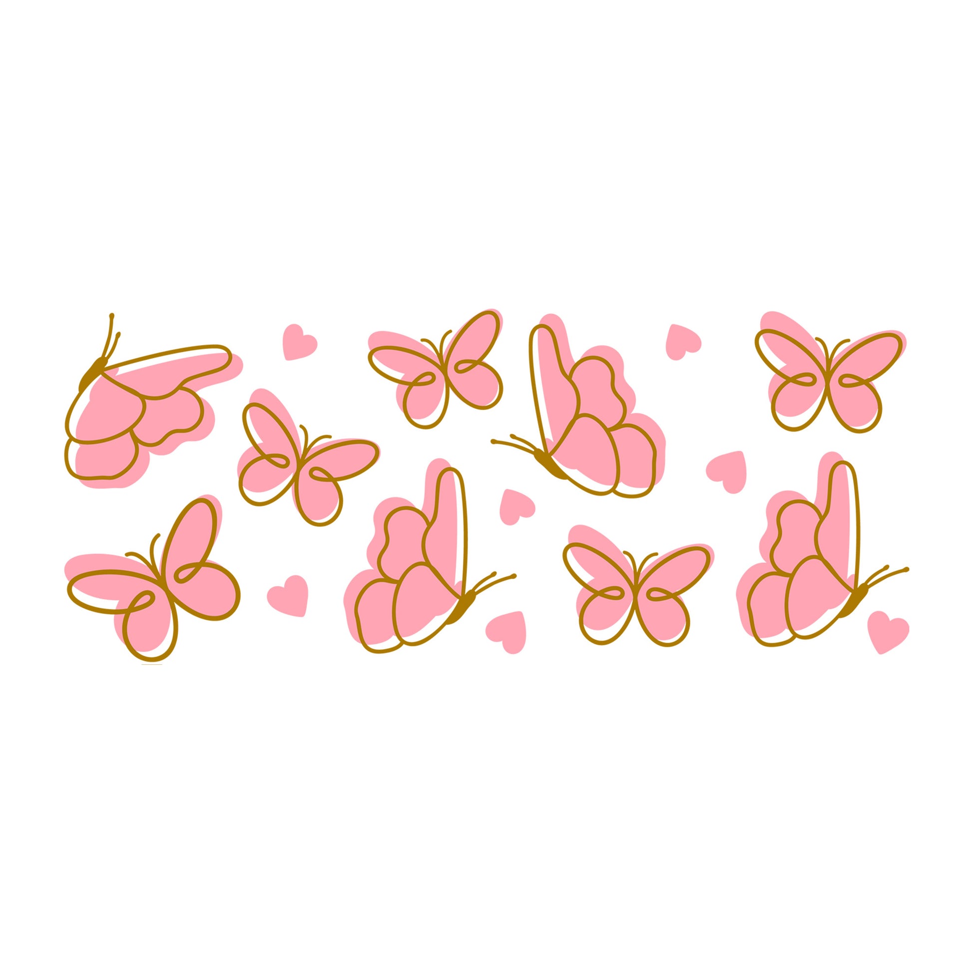 Butterfly Glass Can Wrap SVG design for Cricut, Silhouette, laser cutting, vinyl, sublimation, and craft projects.