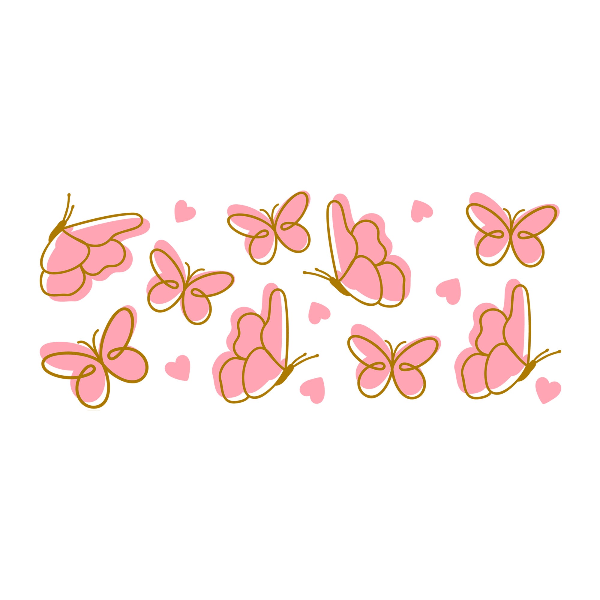 Butterfly Glass Can Wrap SVG design for Cricut, Silhouette, laser cutting, vinyl, sublimation, and craft projects.