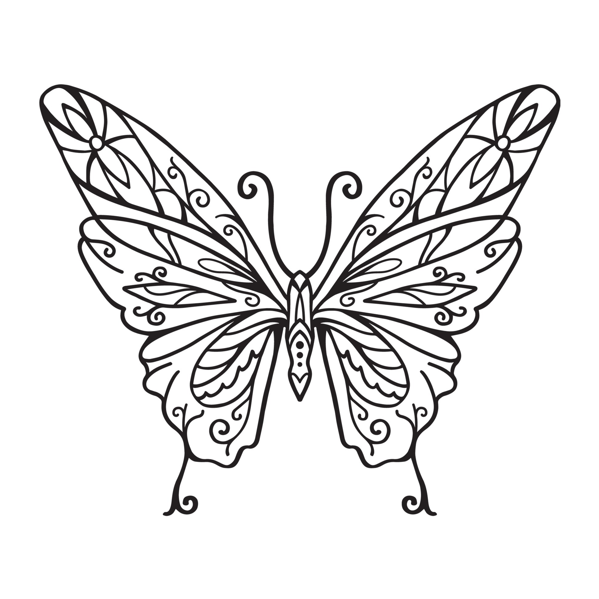 Butterfly Mandala SVG mandala SVG design for Cricut, Silhouette, laser cutting, vinyl, sublimation, decals, shirts, and DIY craft projects.
