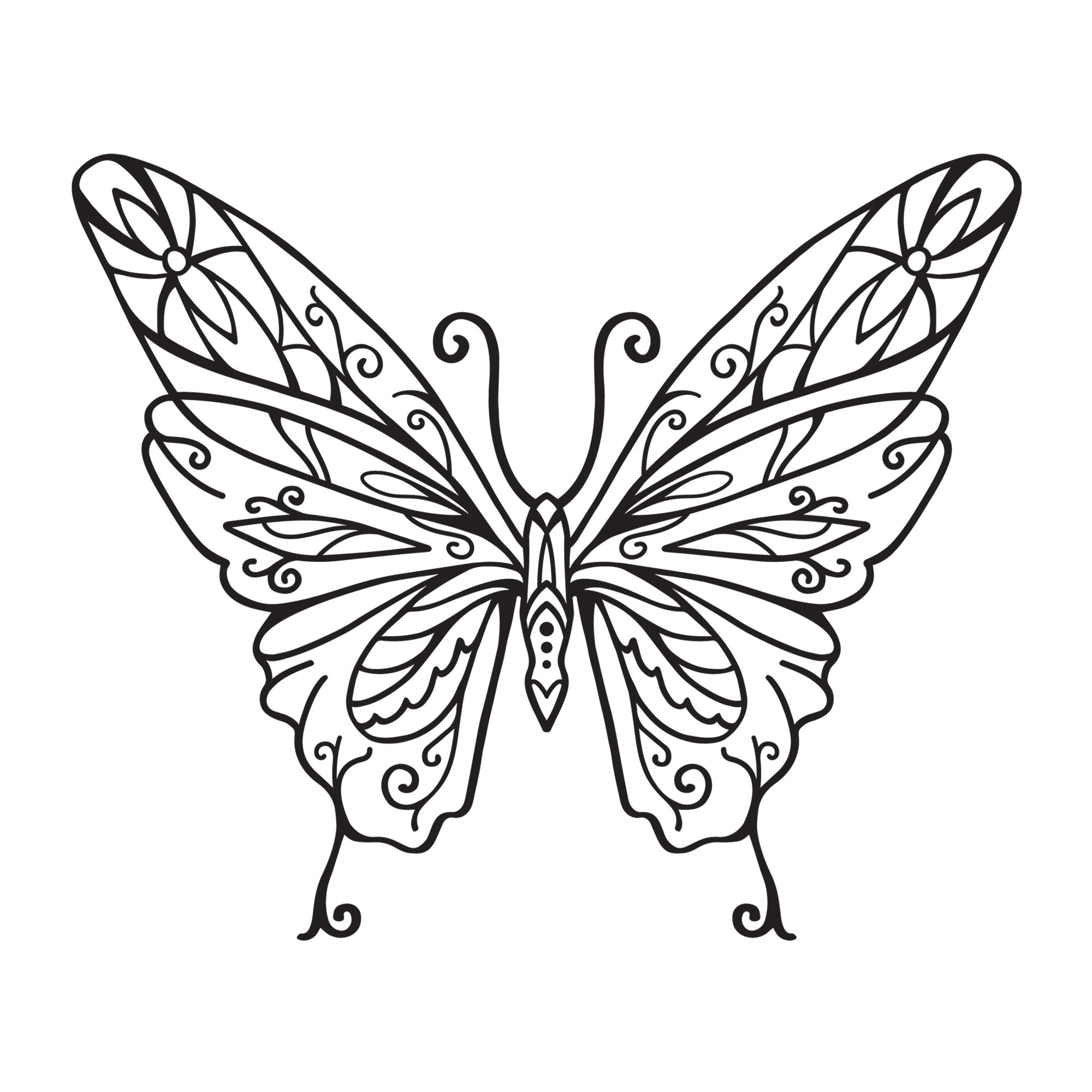 Butterfly Mandala SVG mandala SVG design for Cricut, Silhouette, laser cutting, vinyl, sublimation, decals, shirts, and DIY craft projects.