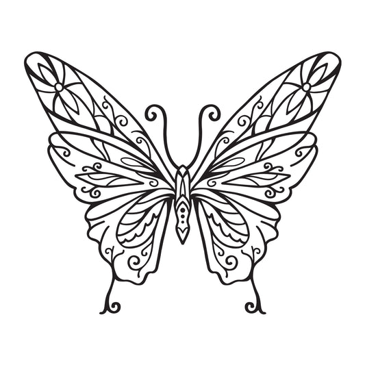 Butterfly Mandala SVG mandala SVG design for Cricut, Silhouette, laser cutting, vinyl, sublimation, decals, shirts, and DIY craft projects.