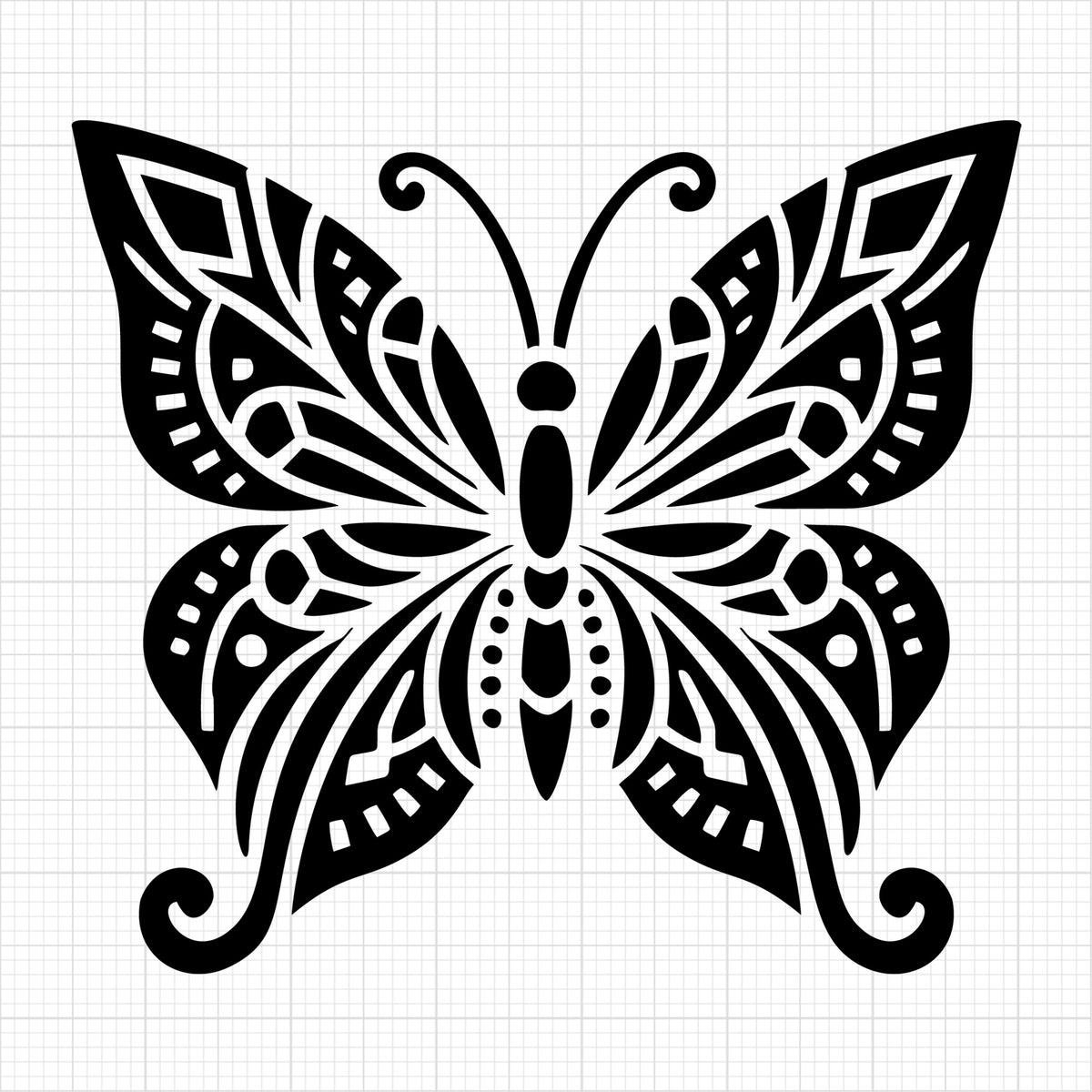 Butterfly with Patterned Wings