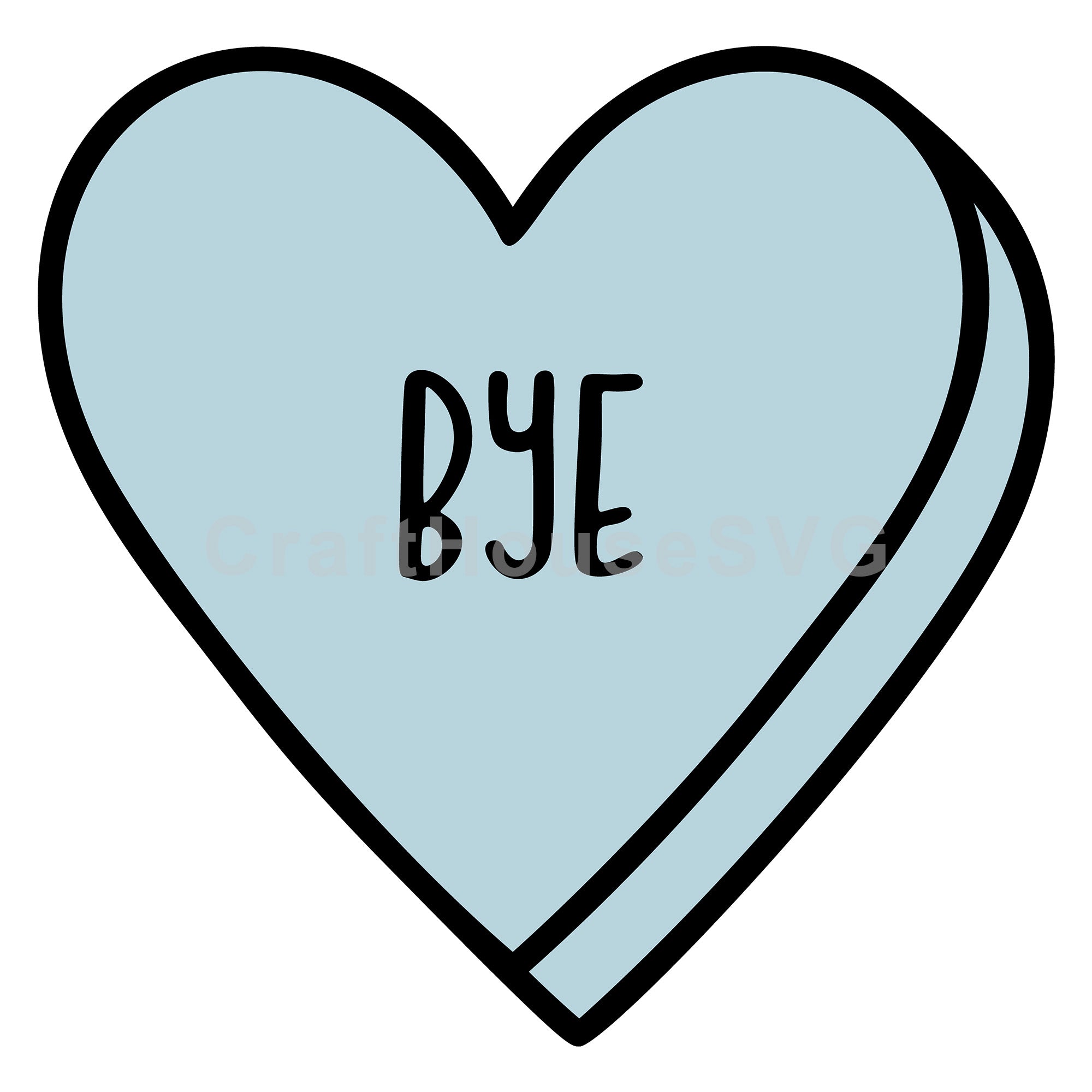 Bye Conversation Heart SVG