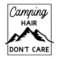Camping Hair Don't Care SVG