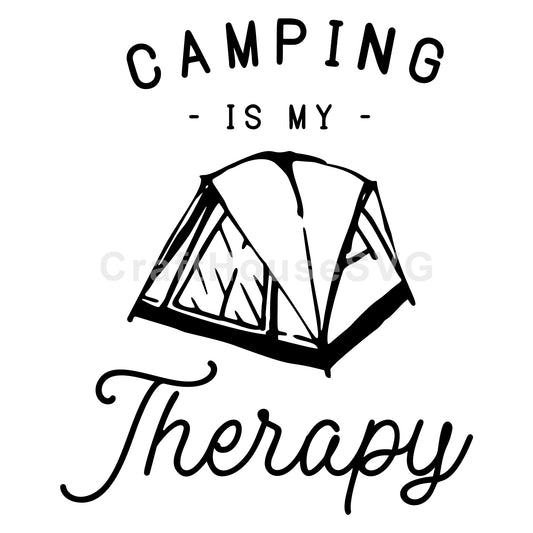 Camping Is My Therapy SVG, Camping SVG - Craft House SVG