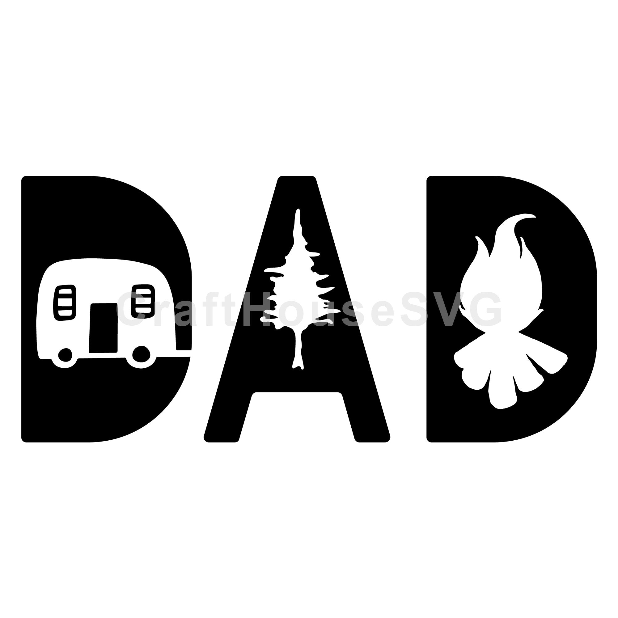 Camping Dad SVG