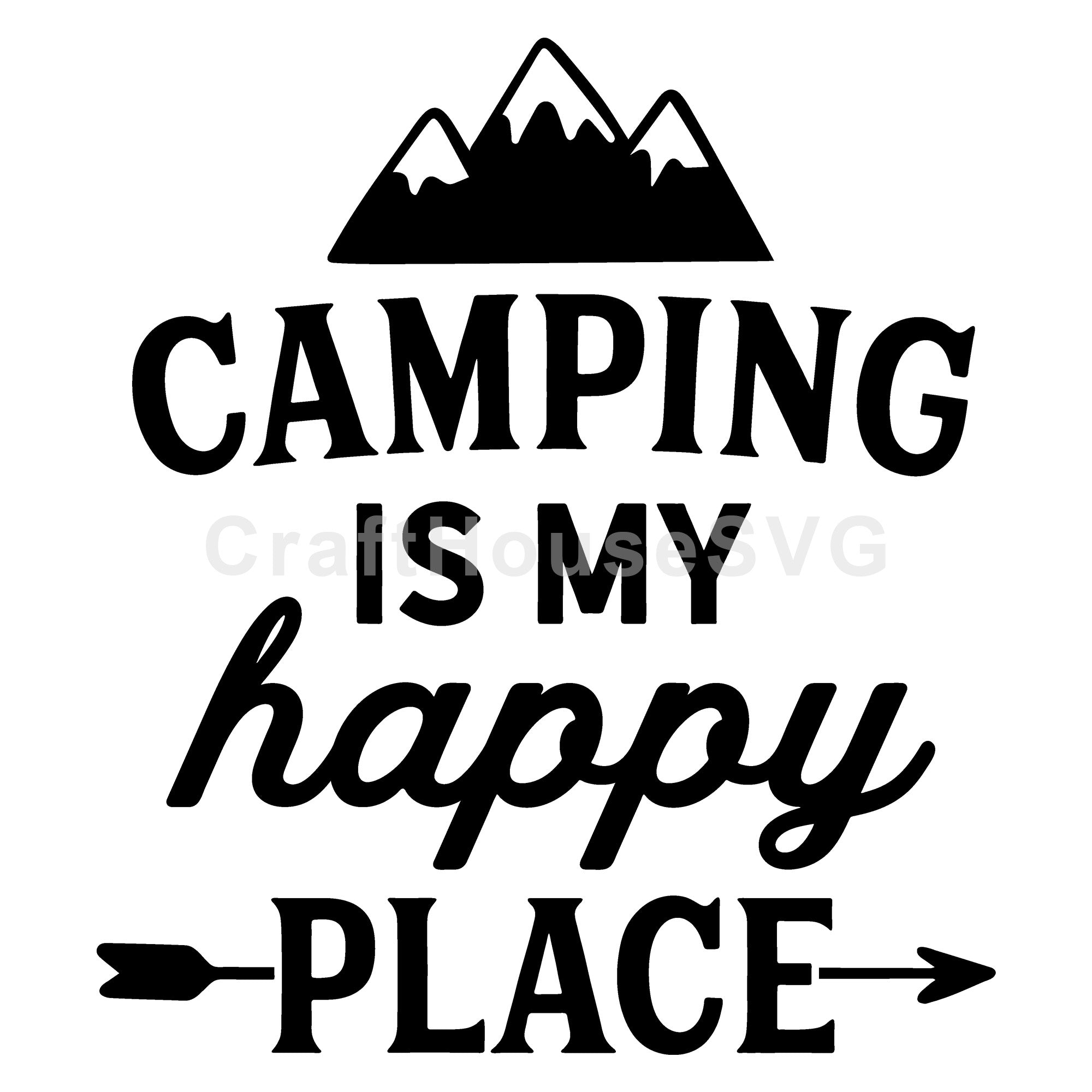 Camping is my happy place SVG