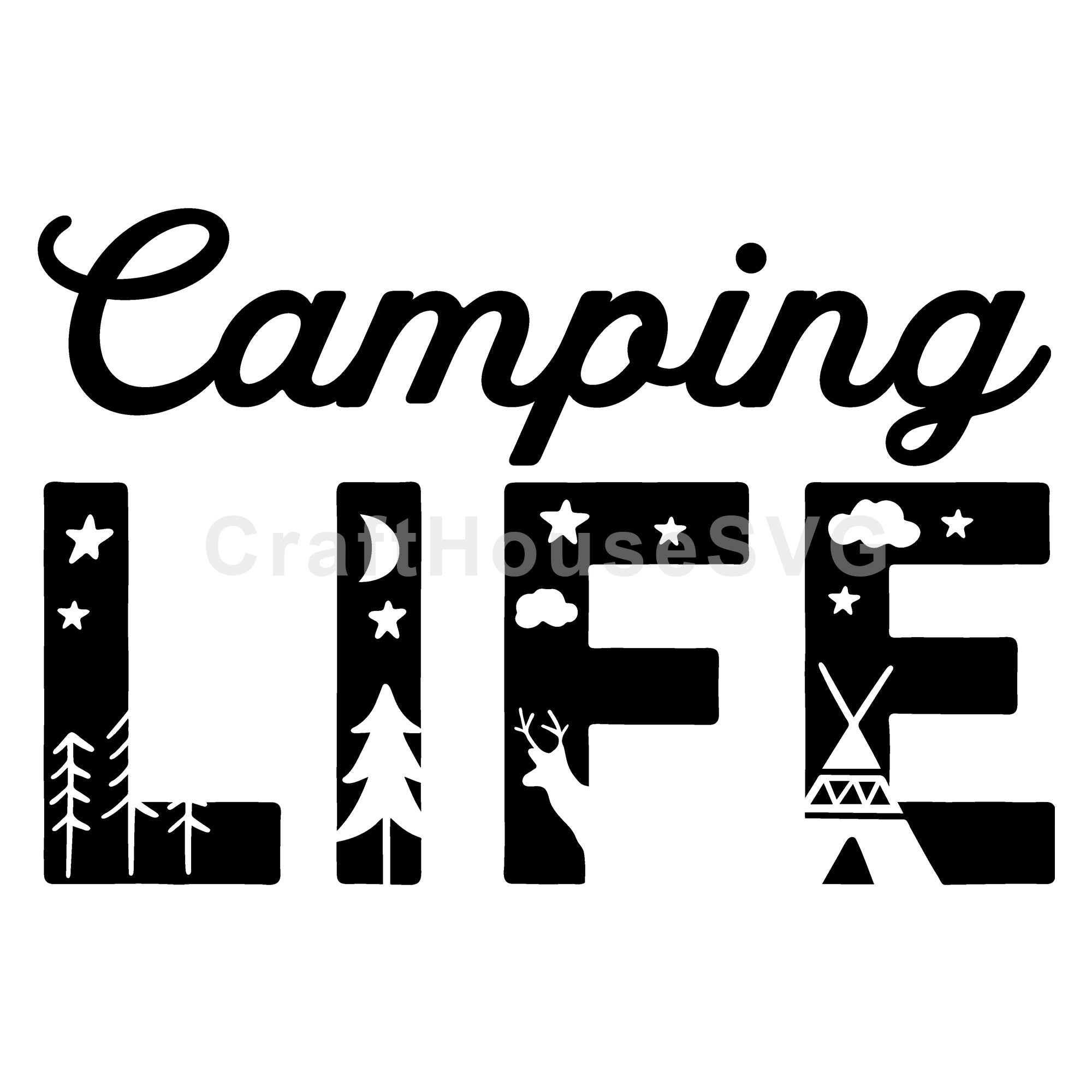 Camping life SVG