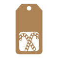 Candy Cane Gift Tag SVG design for Cricut, Silhouette, laser cutting, vinyl, sublimation, gift tags, and craft projects.