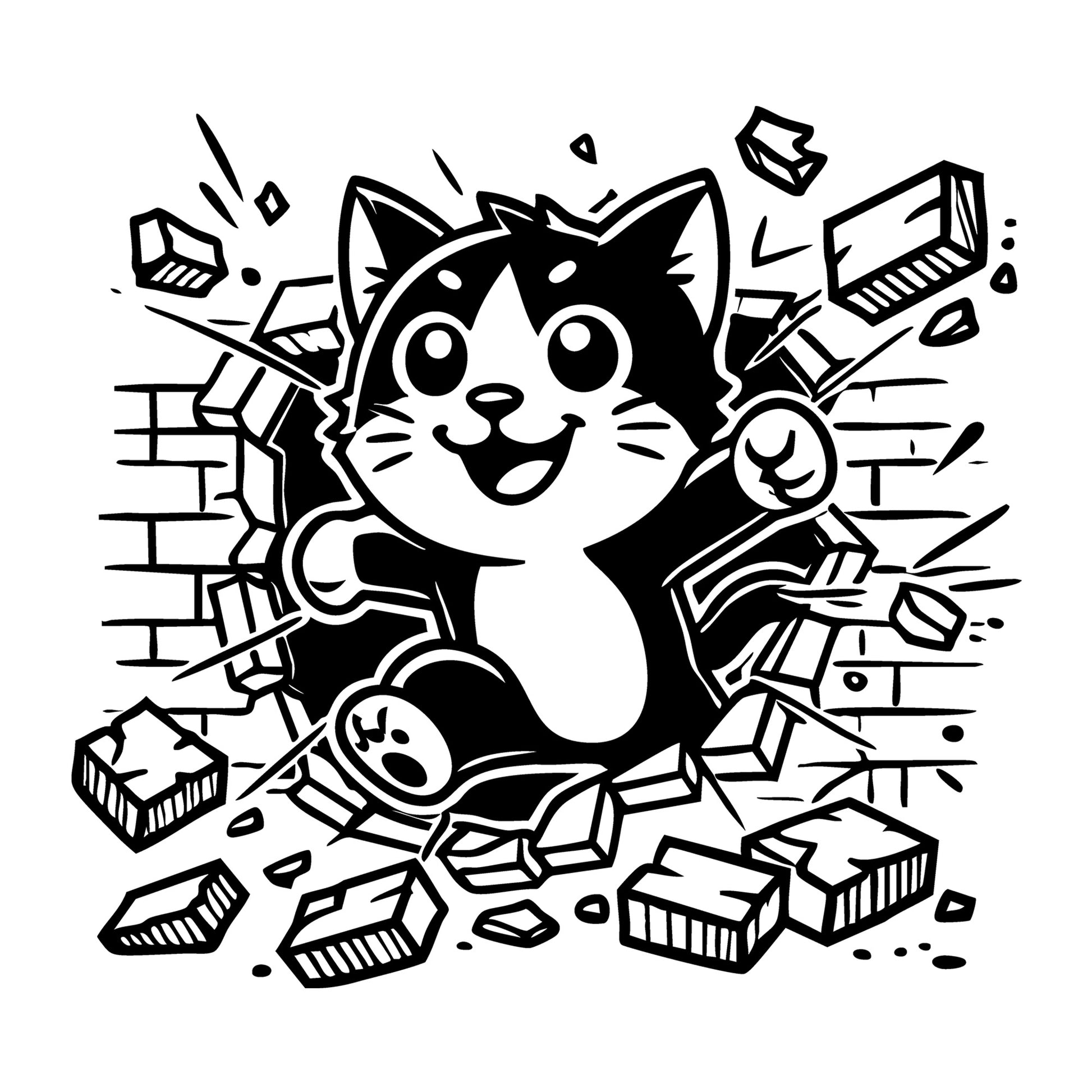 Cat SVG for Cricut, Silhouette, laser cutting, vinyl, sublimation, animal crafts, decals, shirts, and DIY craft projects.