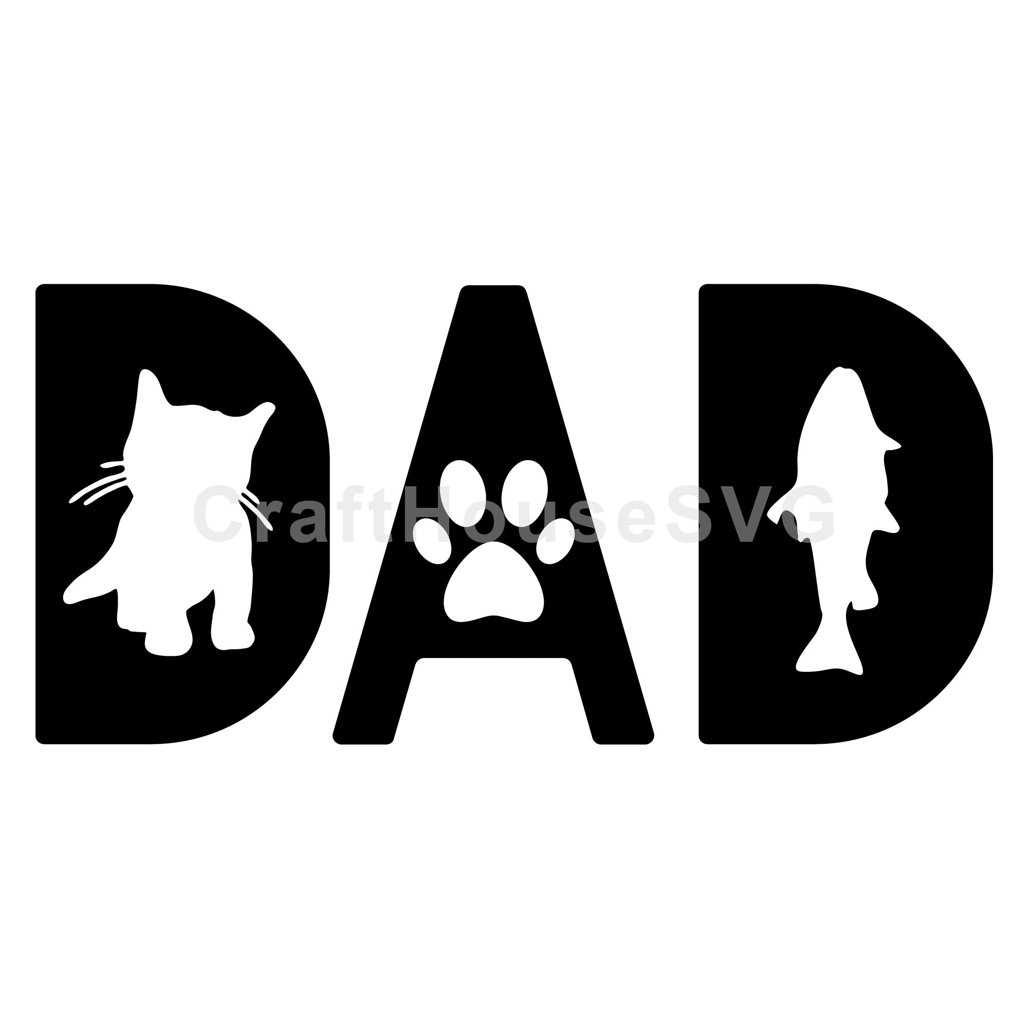 Cat Dad SVG