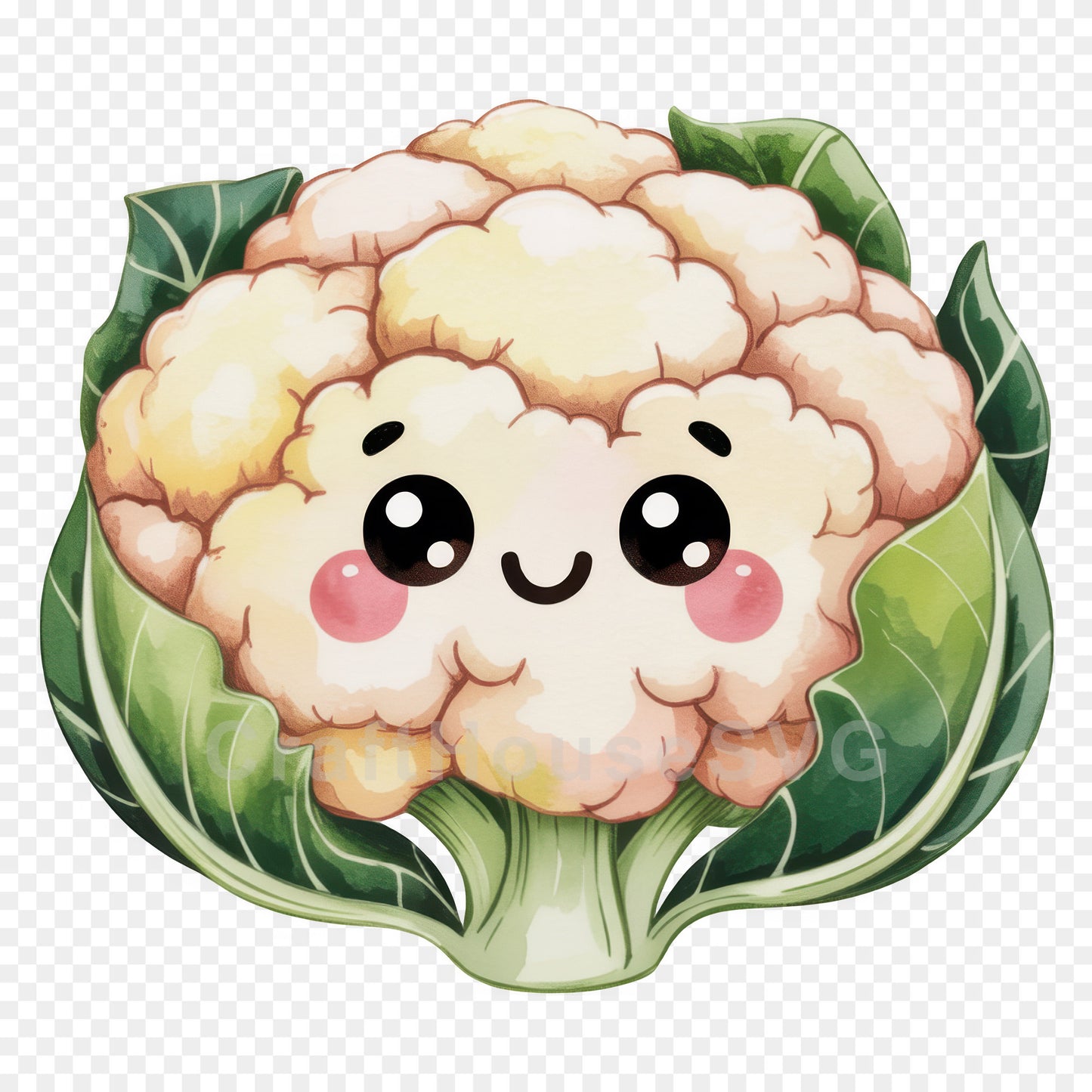 Kawaii Vegetables Clipart Sublimation Bundle PNG