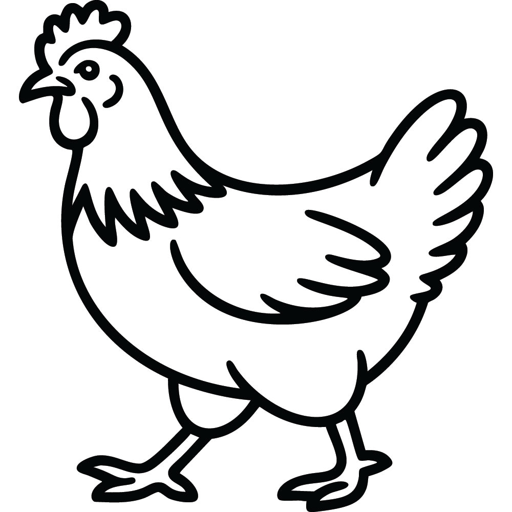 Chicken SVG File SVG DXF EPS PNG - Craft House SVG