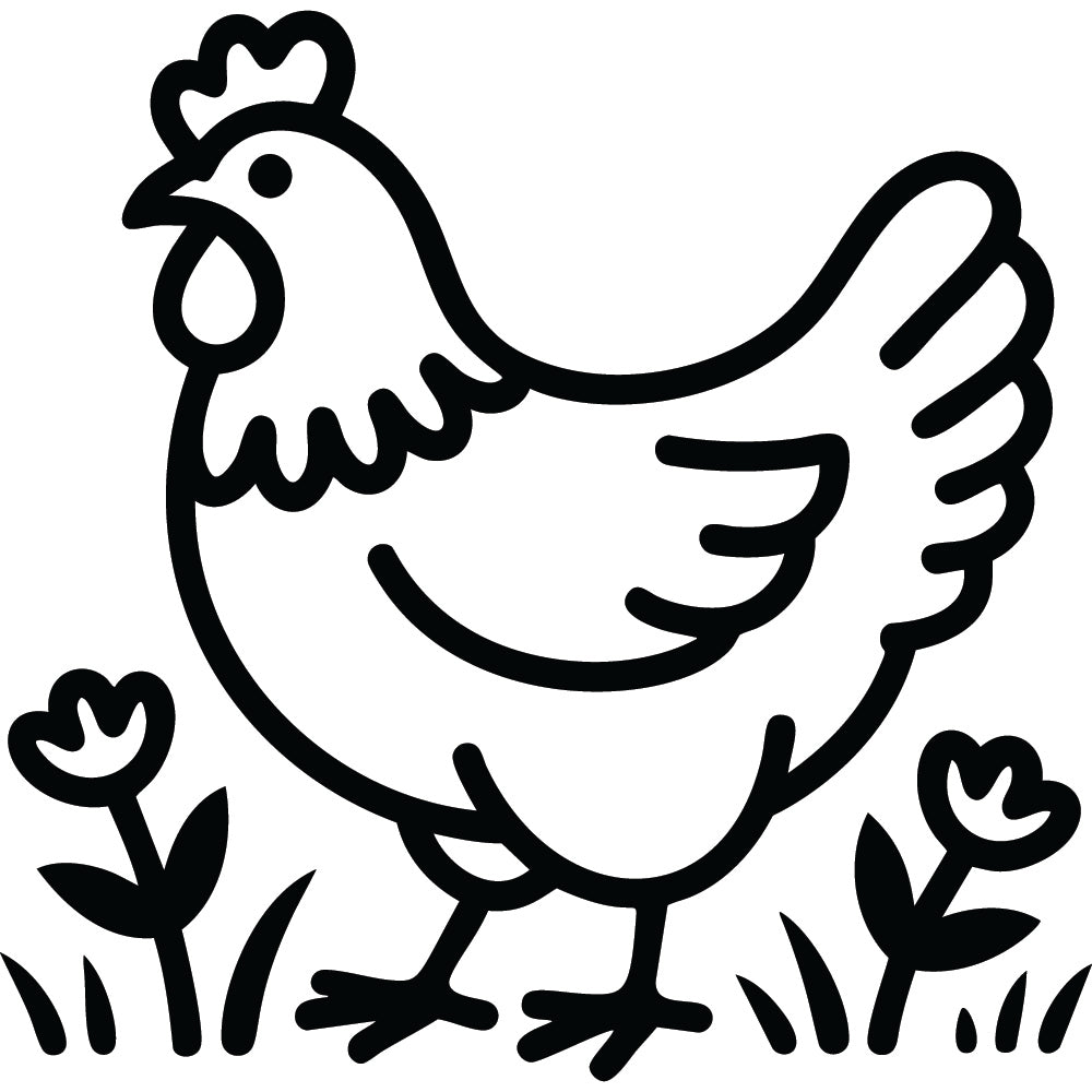 Chicken SVG File SVG DXF EPS PNG - Craft House SVG