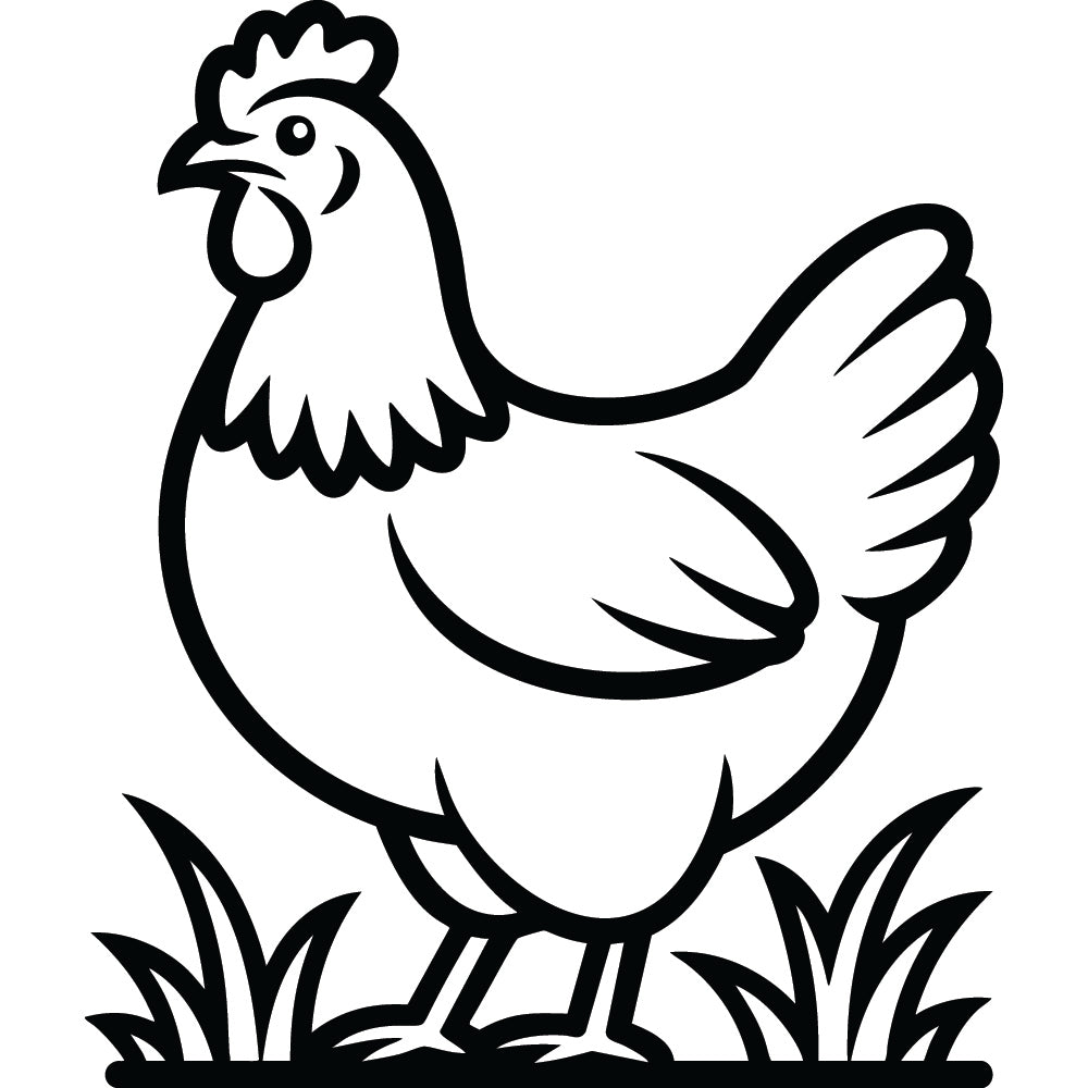 Chicken SVG File SVG DXF EPS PNG - Craft House SVG