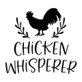Chicken Whisperer SVG design for Cricut, Silhouette, laser cutting, vinyl, sublimation, farmhouse signs, shirts, decals, mugs, and DIY craft projects.
