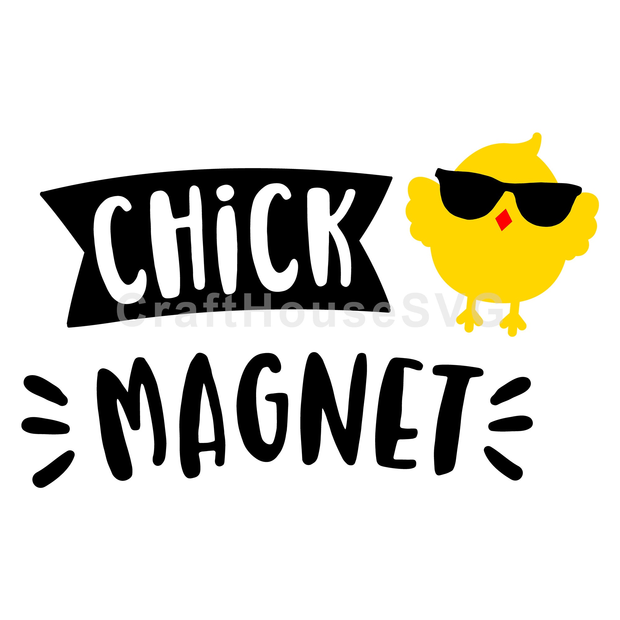 Chick magnet SVG | M46F | An Easter SVG cut file