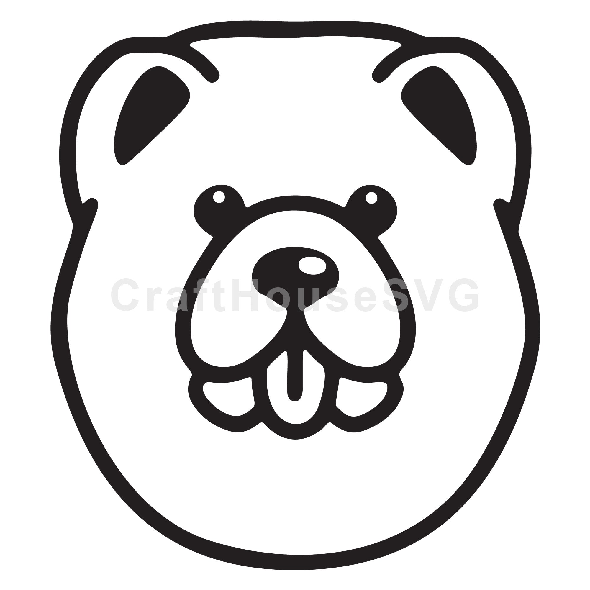 Chow Chow Outline SVG