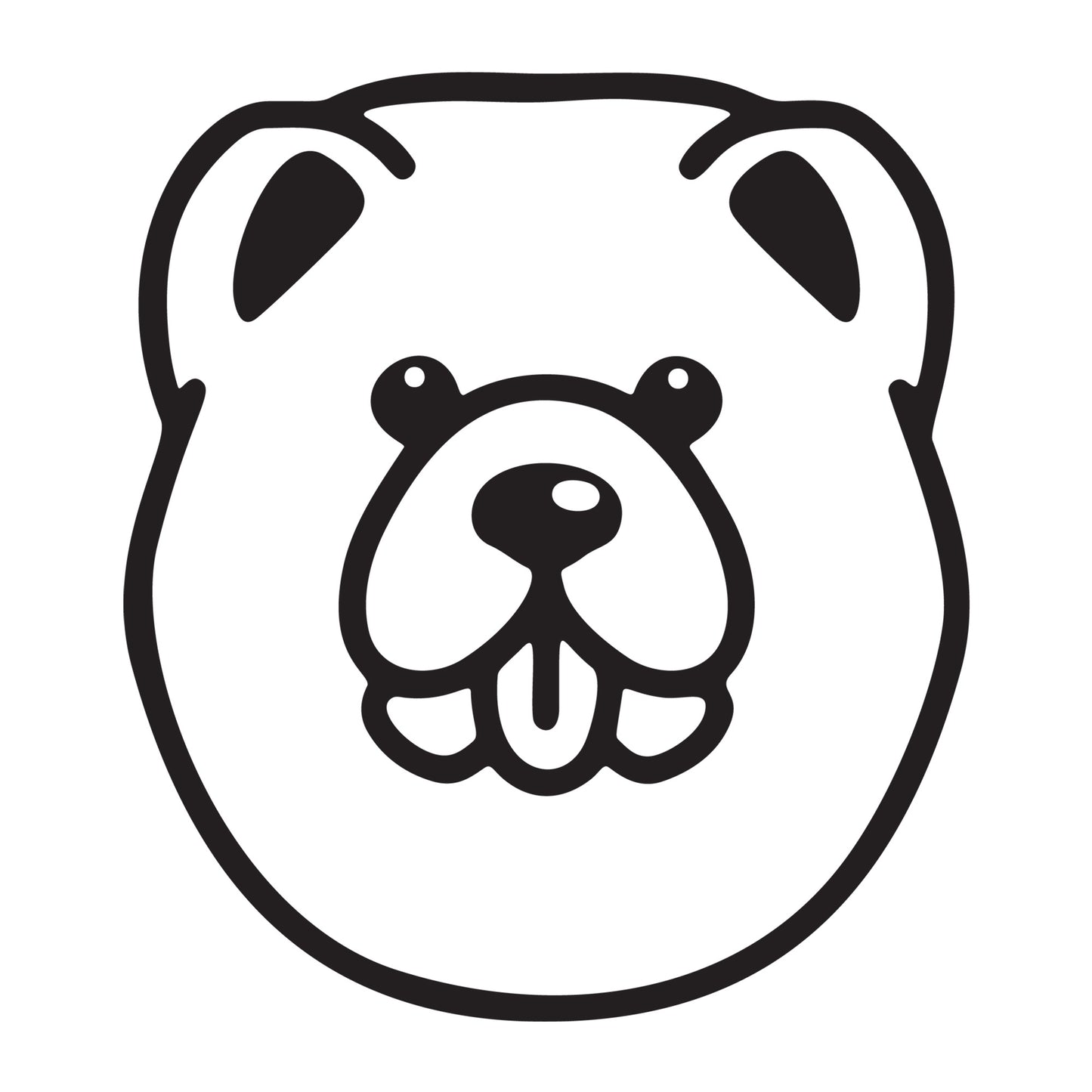 Chow Chow SVG dog outline design for Cricut, Silhouette, laser cutting, vinyl, sublimation, and pet craft projects.