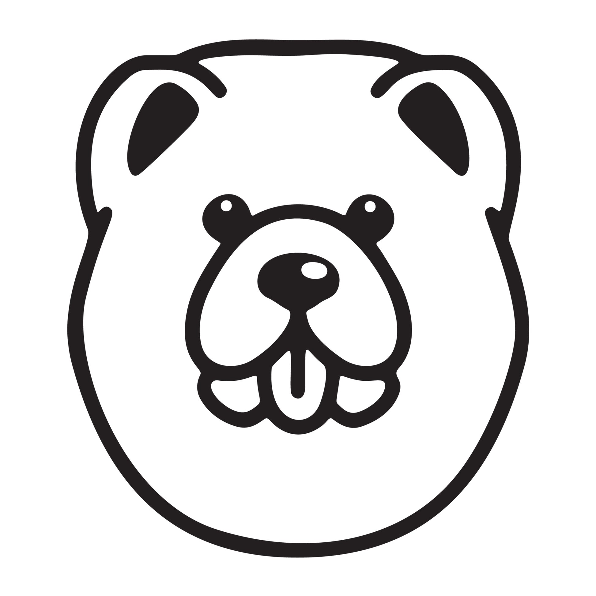 Chow Chow SVG dog outline design for Cricut, Silhouette, laser cutting, vinyl, sublimation, and pet craft projects.