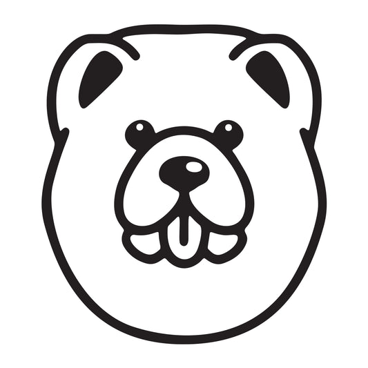 Chow Chow SVG dog outline design for Cricut, Silhouette, laser cutting, vinyl, sublimation, and pet craft projects.