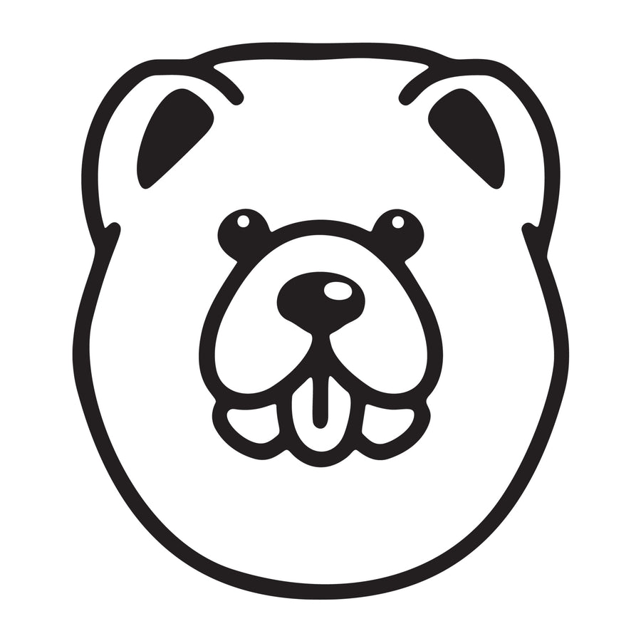 Chow Chow SVG dog outline design for Cricut, Silhouette, laser cutting, vinyl, sublimation, and pet craft projects.
