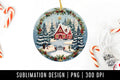 FREE 3D Christmas Sublimation Winter Ornament Design PNG - Craft House SVG