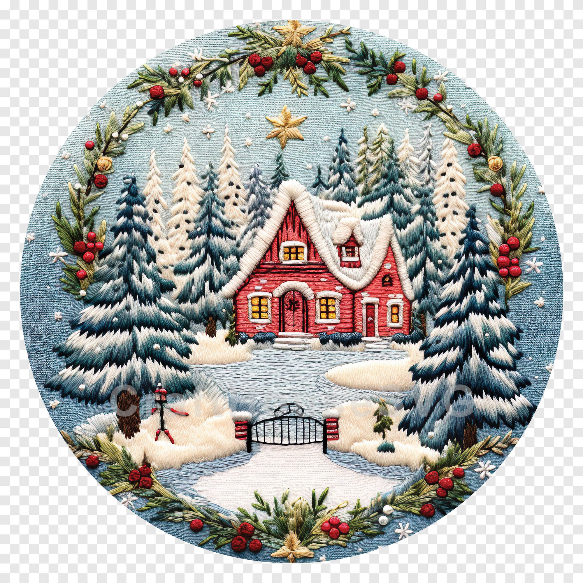 Christmas 3D Ornament Sublimation Design PNG