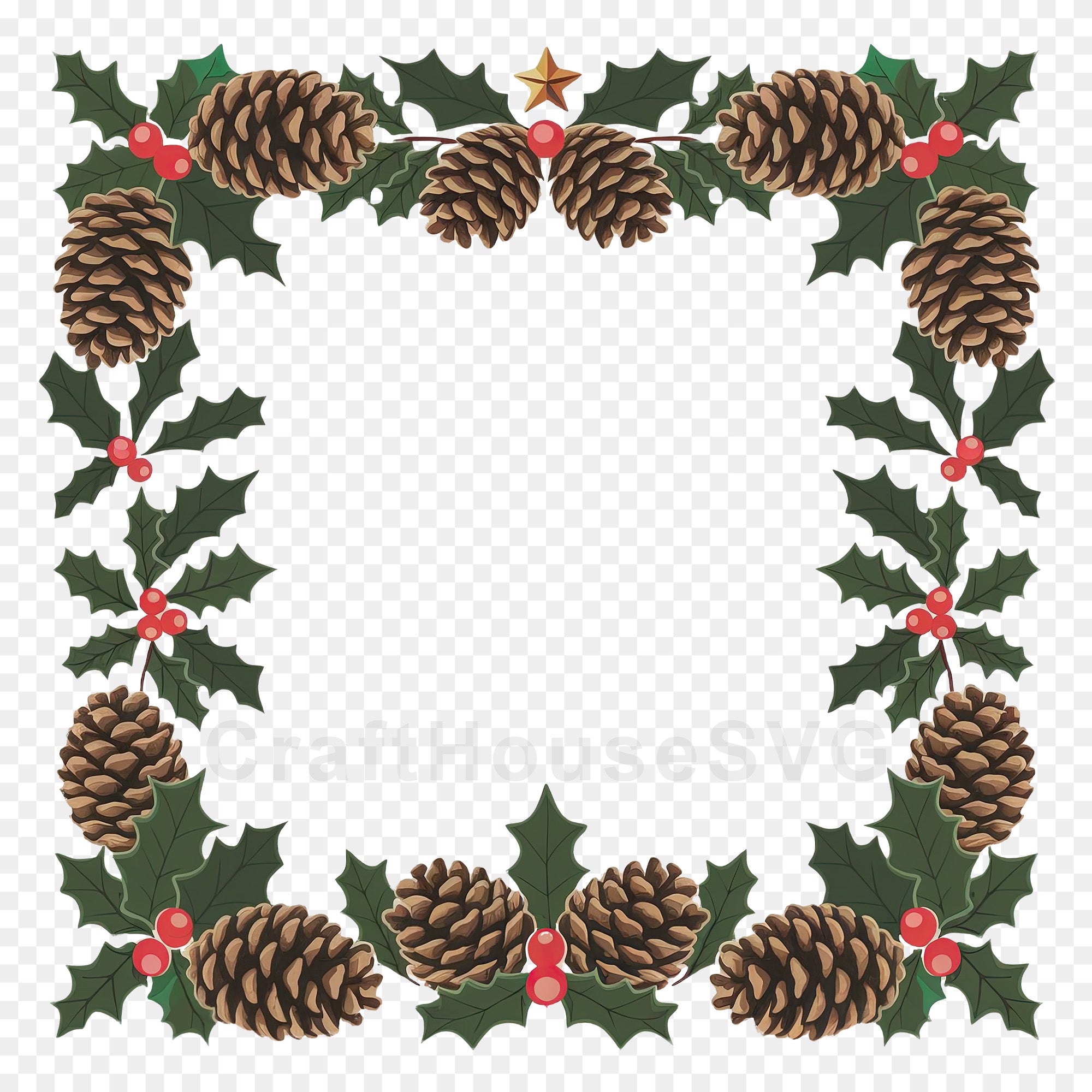 Christmas Frame PNG Clip Art Sublimation