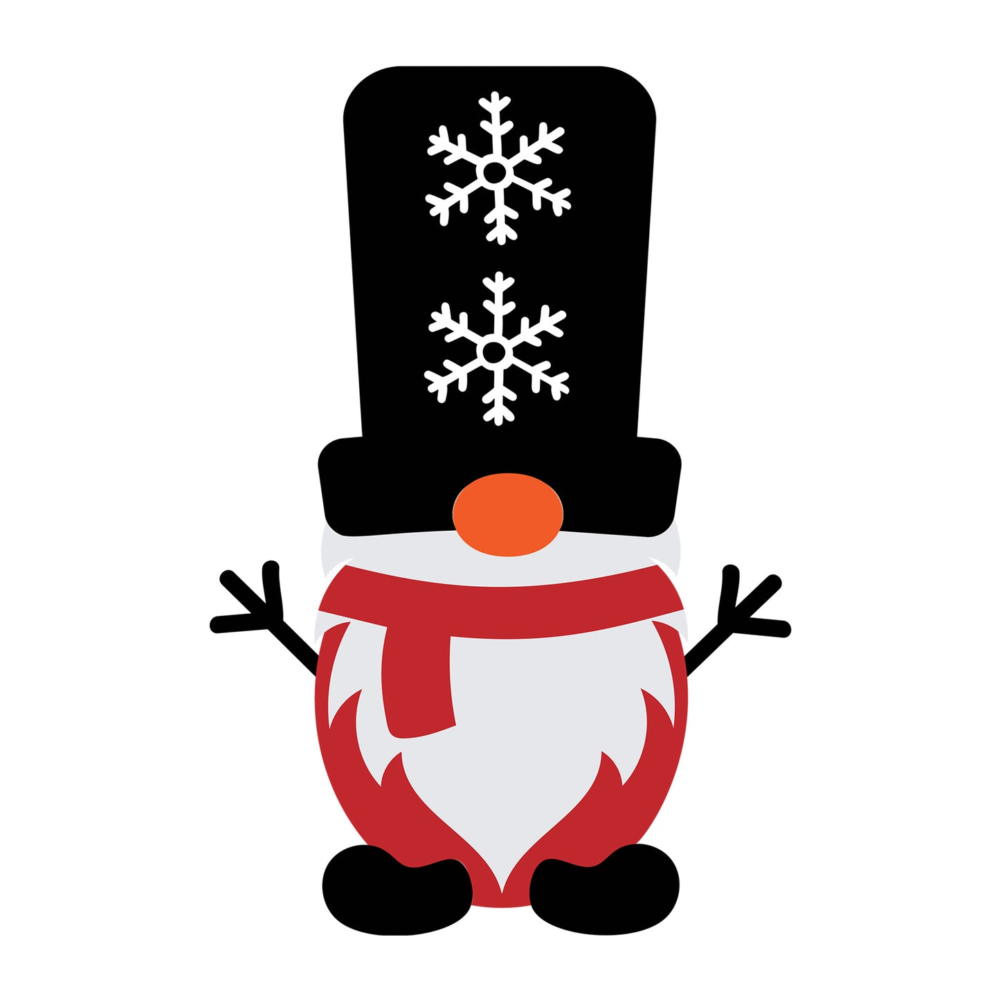 Christmas Gnome SVG design for Cricut, Silhouette, laser cutting, vinyl, sublimation, and holiday craft projects.