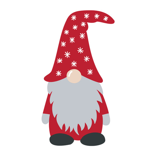 Christmas Gnome SVG design for Cricut, Silhouette, laser cutting, vinyl, sublimation, and holiday craft projects.