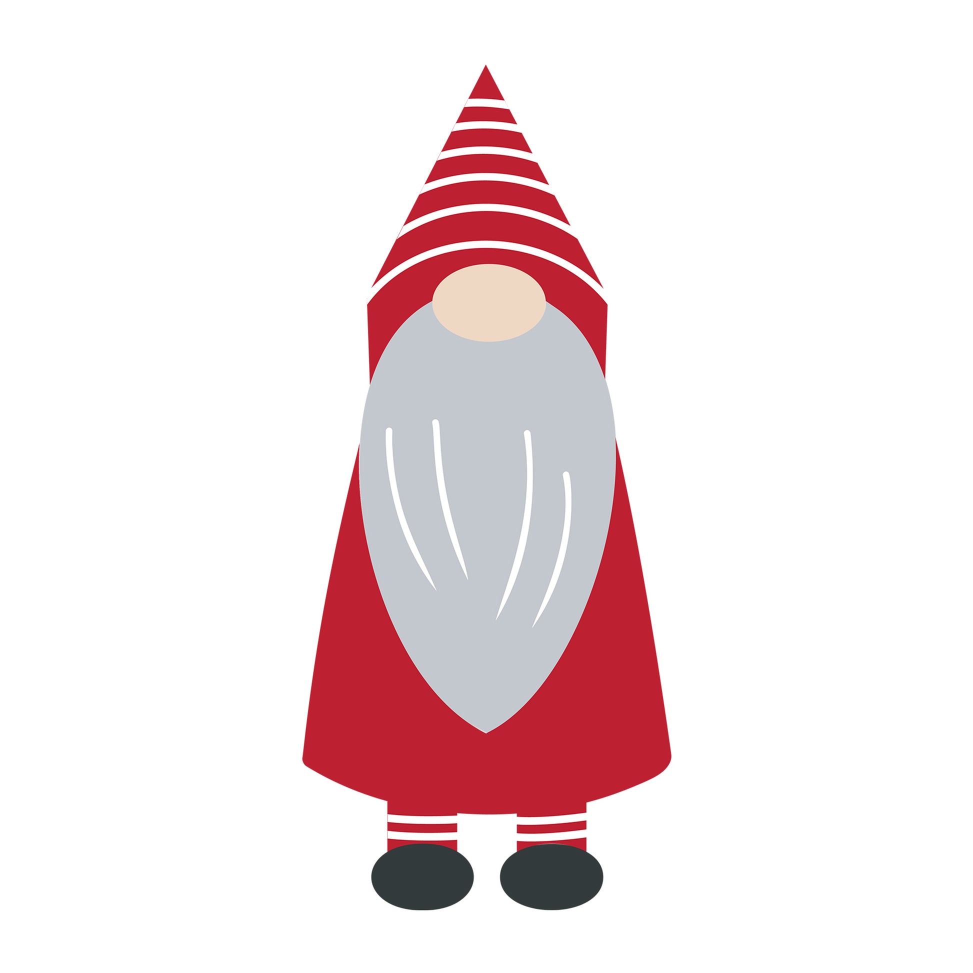 Christmas Gnome SVG design for Cricut, Silhouette, laser cutting, vinyl, sublimation, and holiday craft projects.