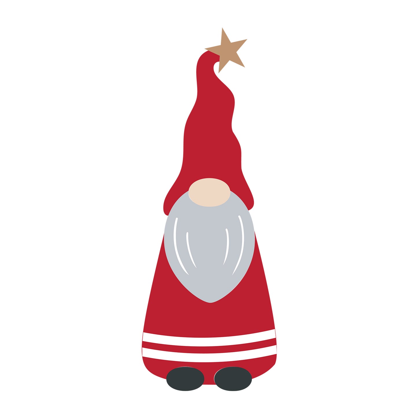 Christmas Gnome SVG design for Cricut, Silhouette, laser cutting, vinyl, sublimation, and holiday craft projects.