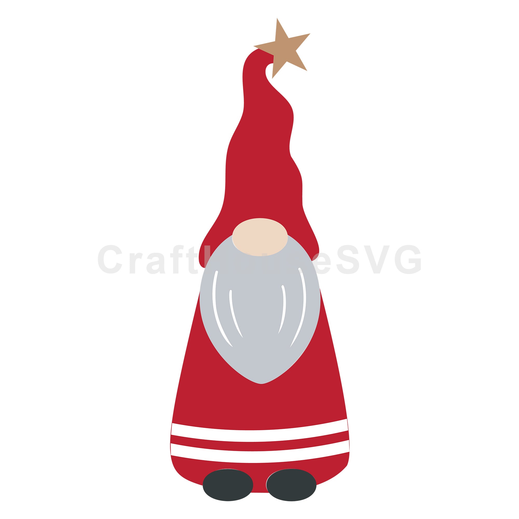 Star Topped Hat Gnome Christmas SVG