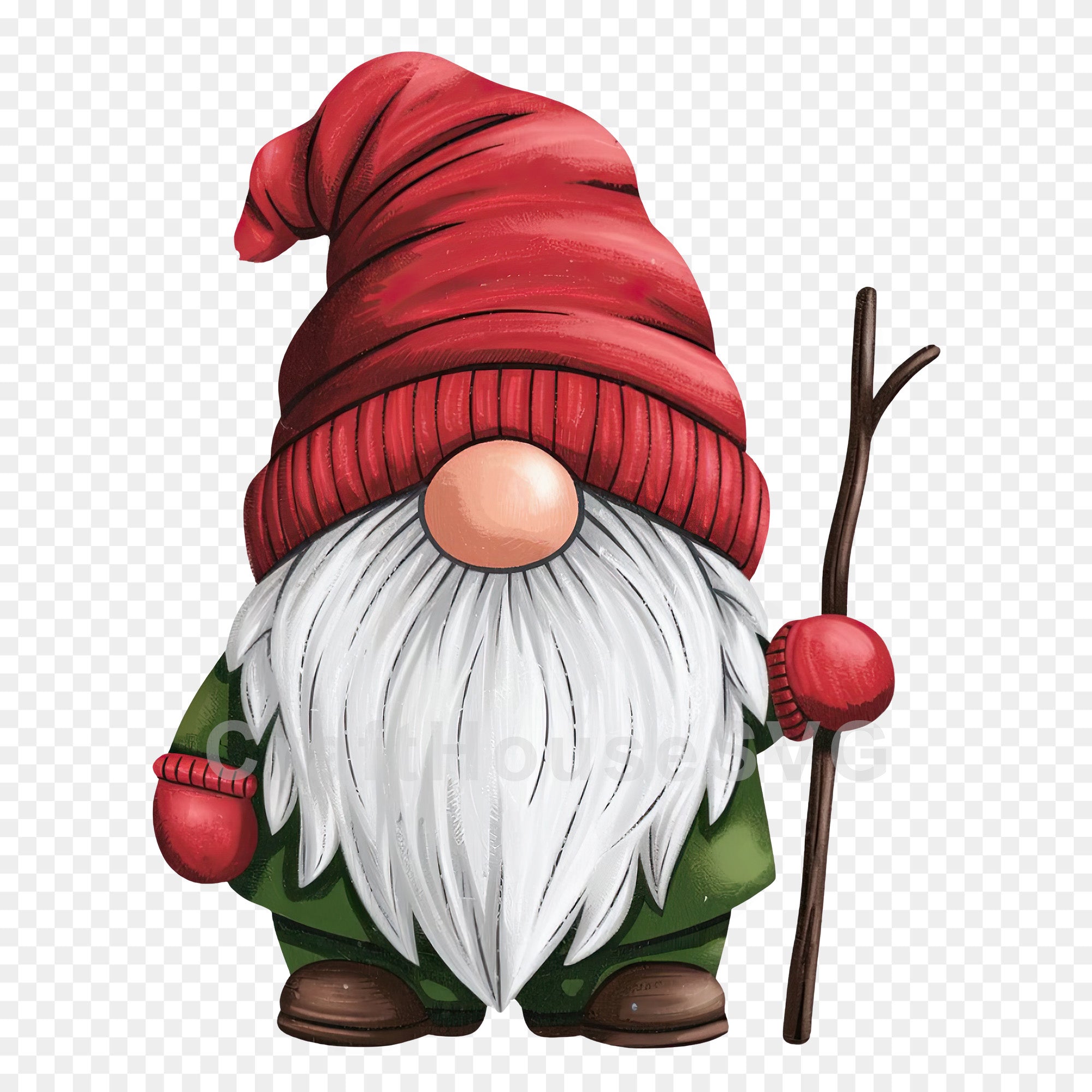 Christmas Gnome PNG Clip Art Sublimation