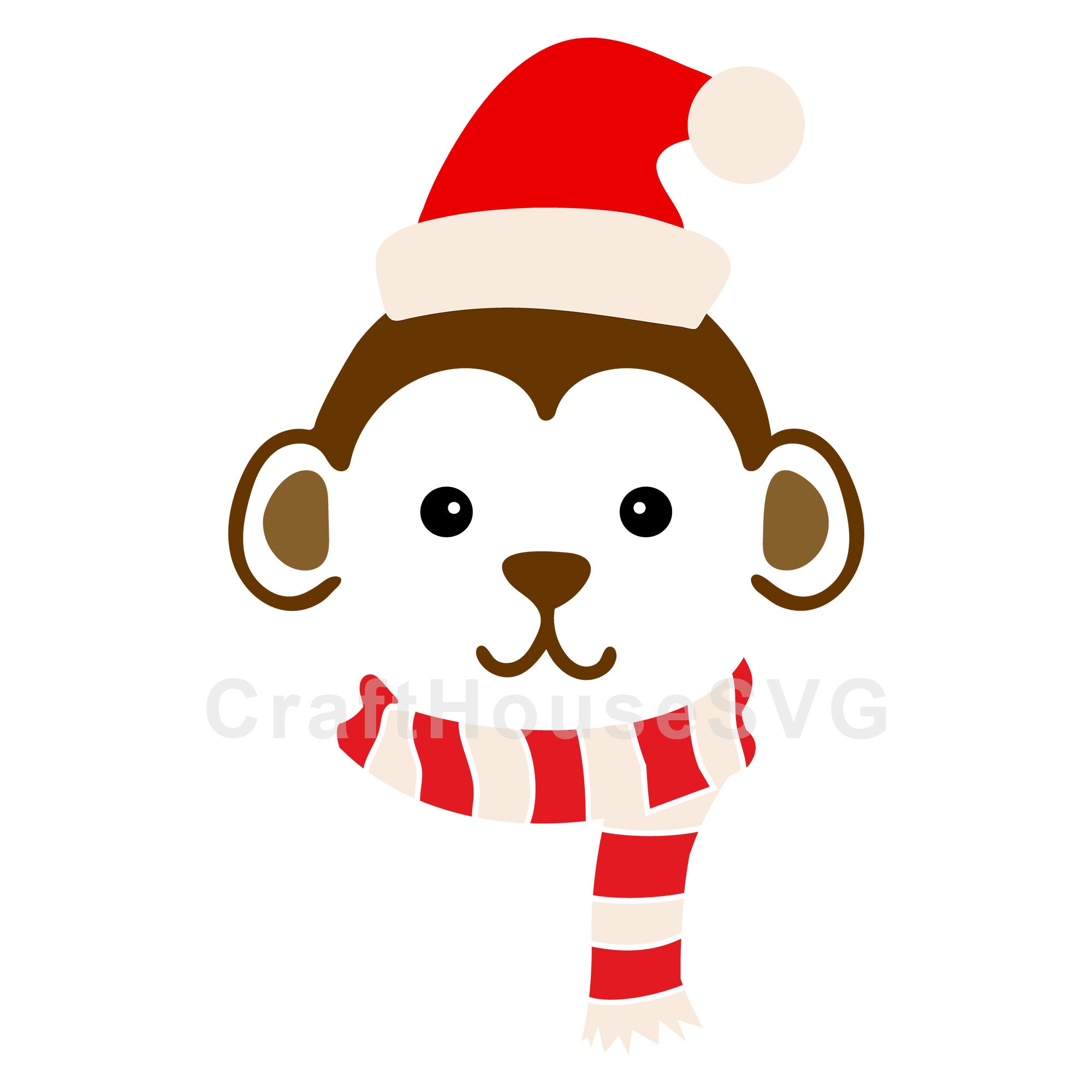 Monkey Chritsmas SVG | M42F7