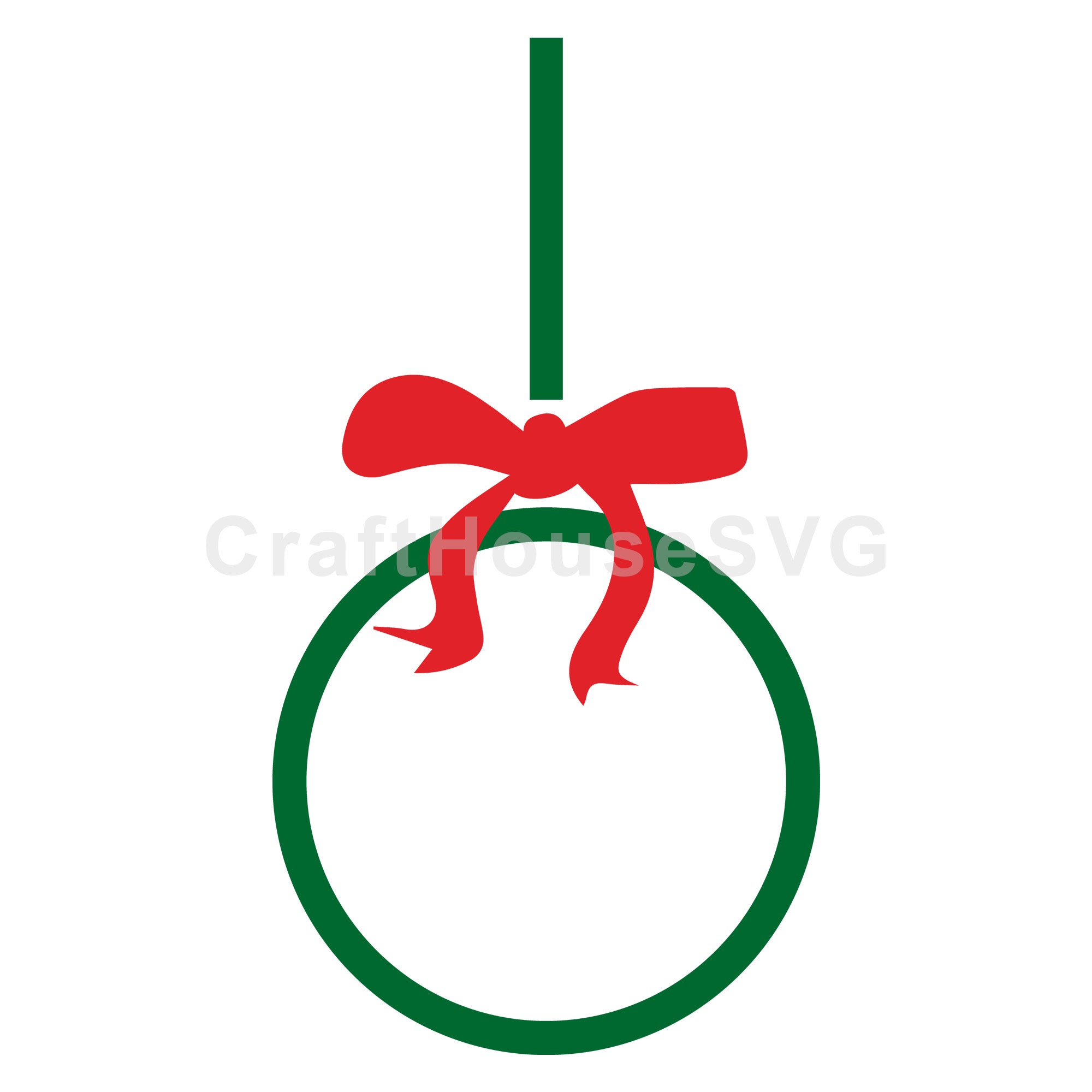 Monogram Frame Christmas SVG