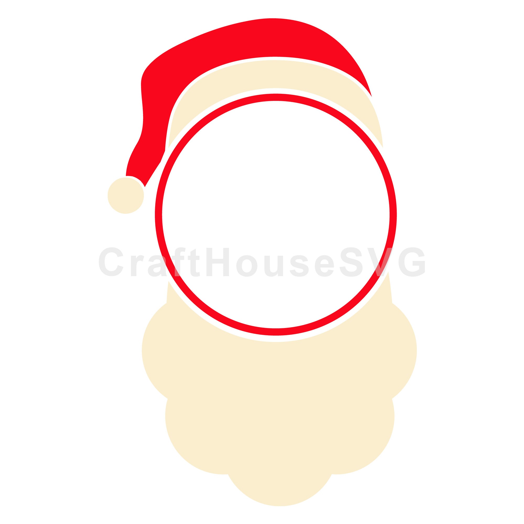 Christmas Monogram Santa SVG