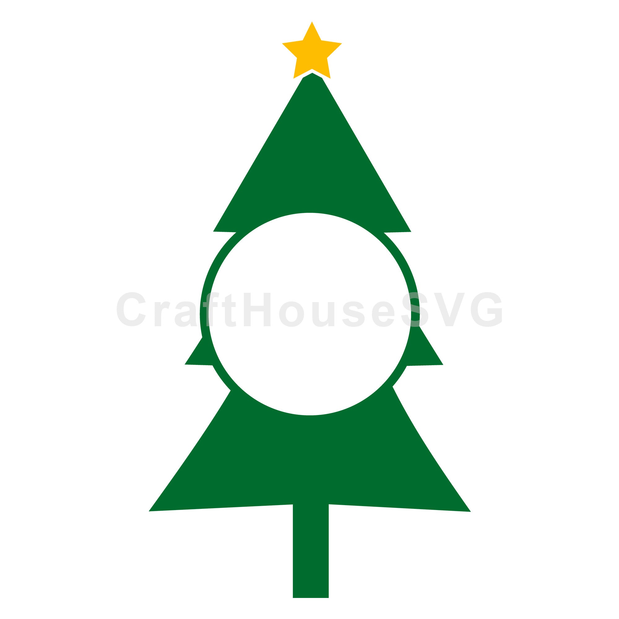 Christmas Tree Monogram SVG