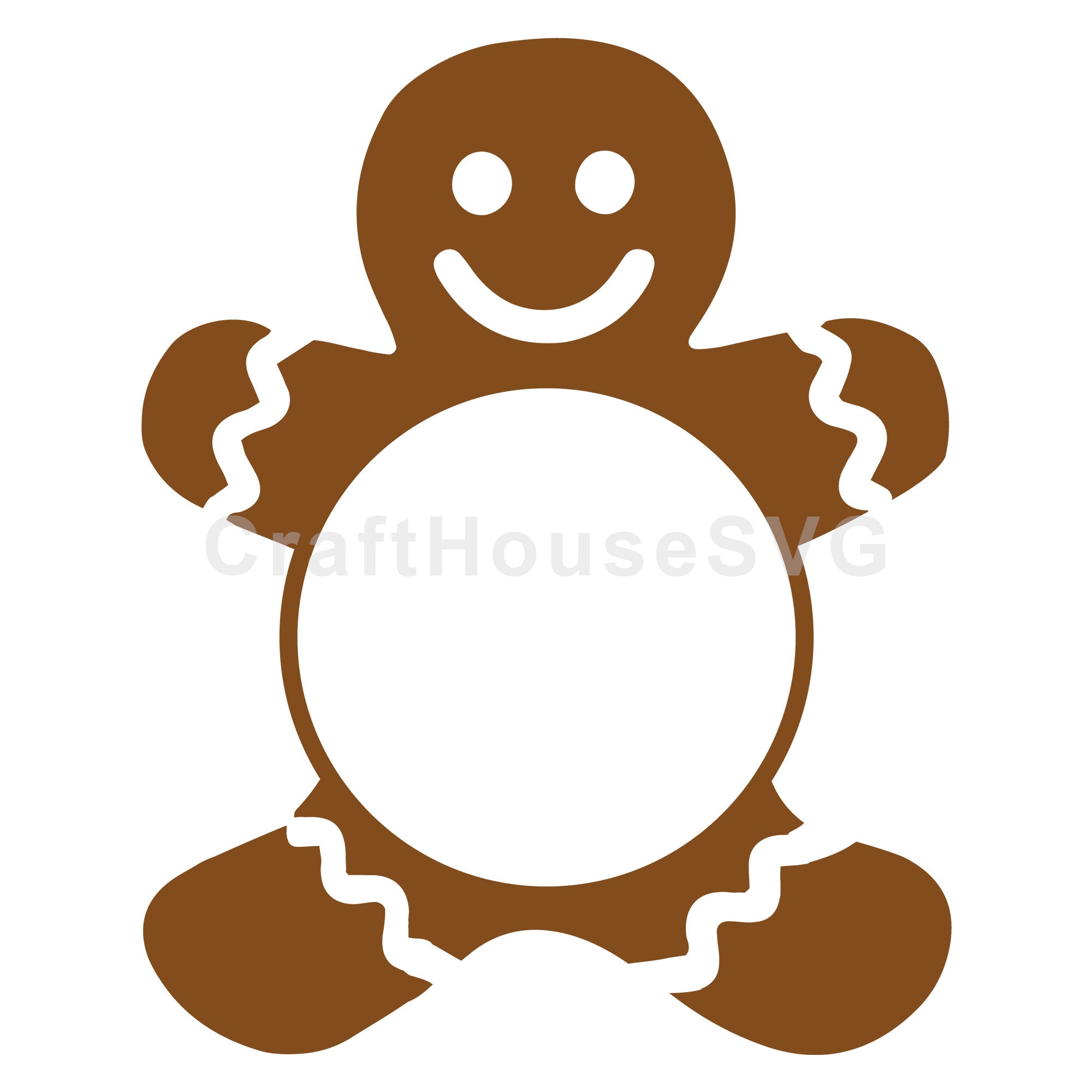 Gingerbread Man Monogram SVG