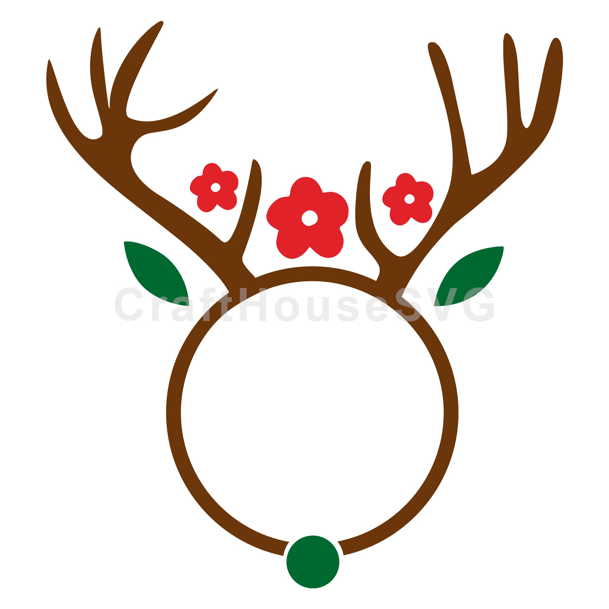 Reindeer Monogram SVG