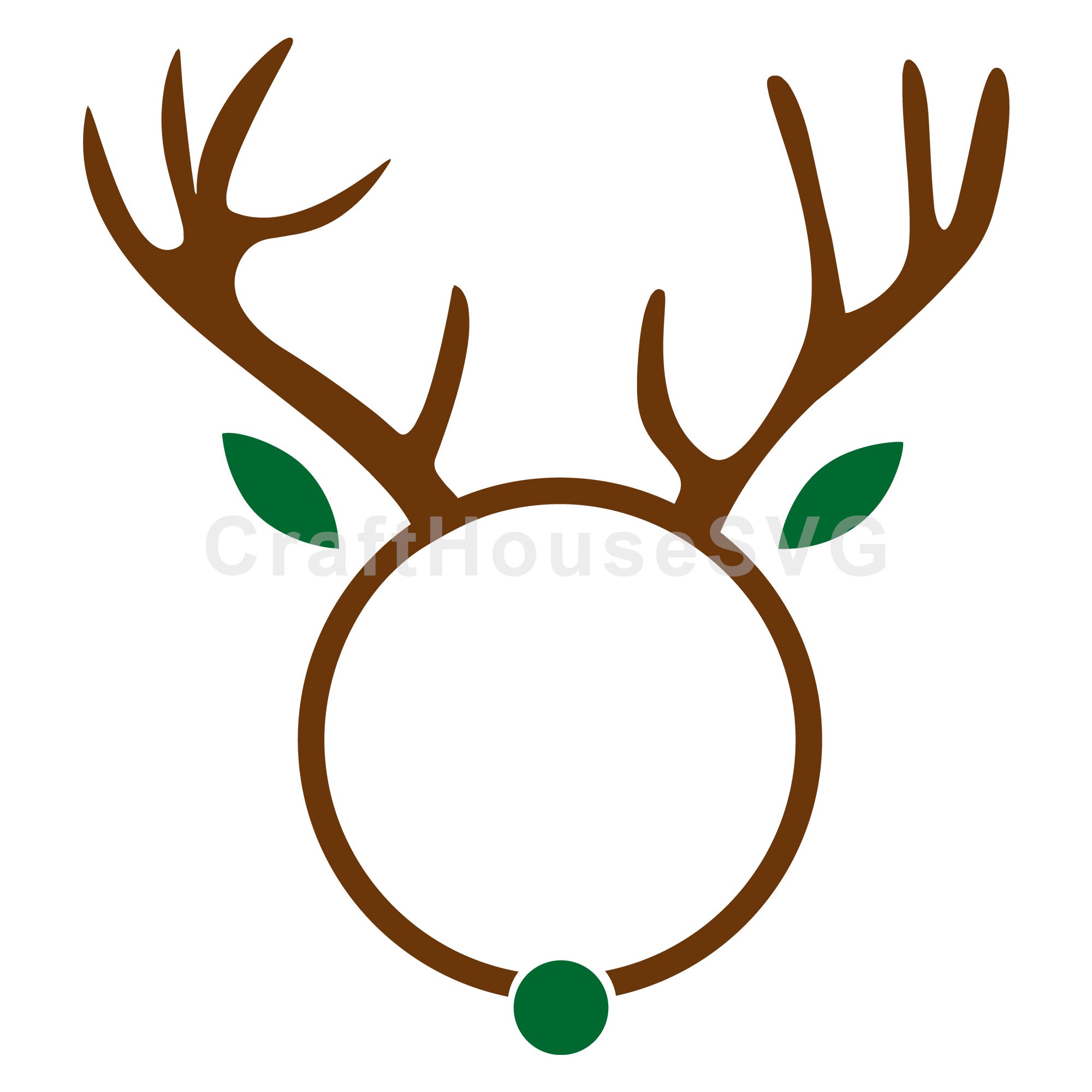 Reindeer Monogram Frame SVG