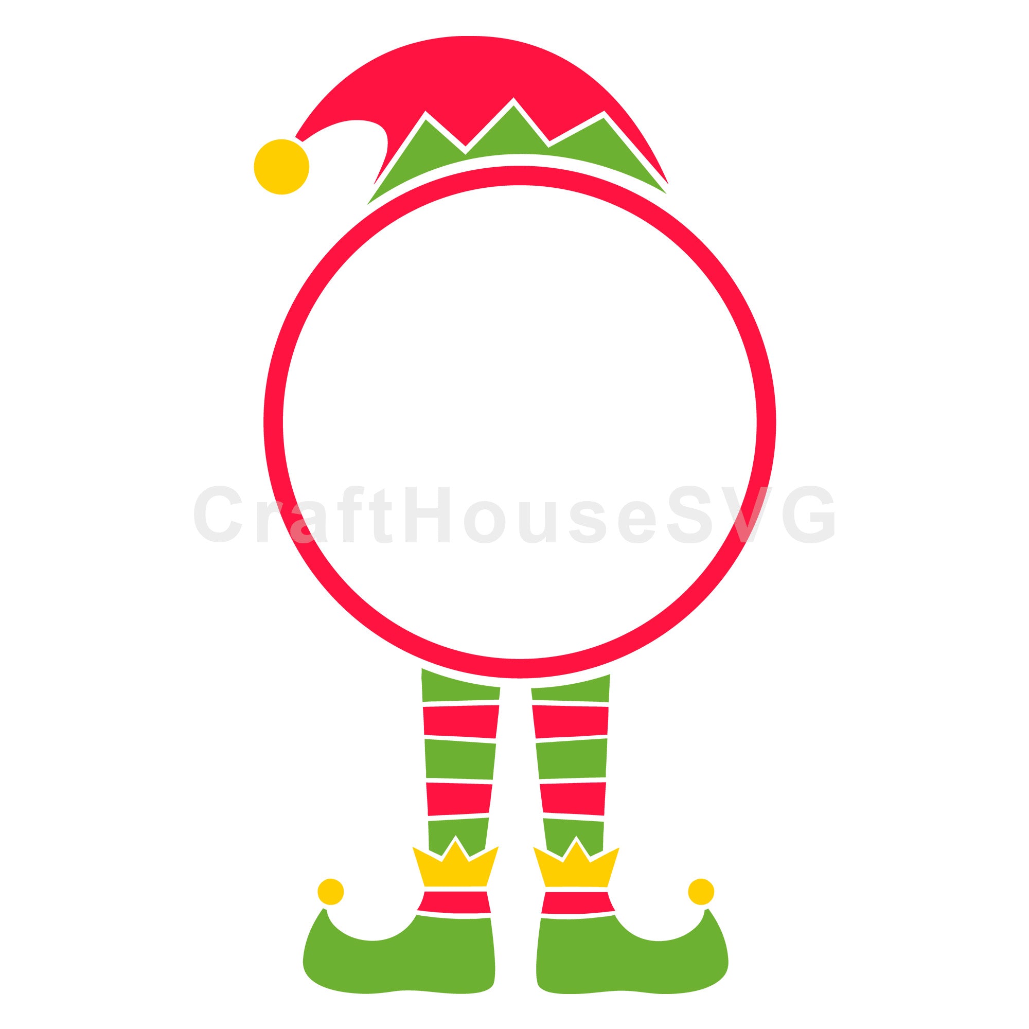 Elf Monogram Frame SVG