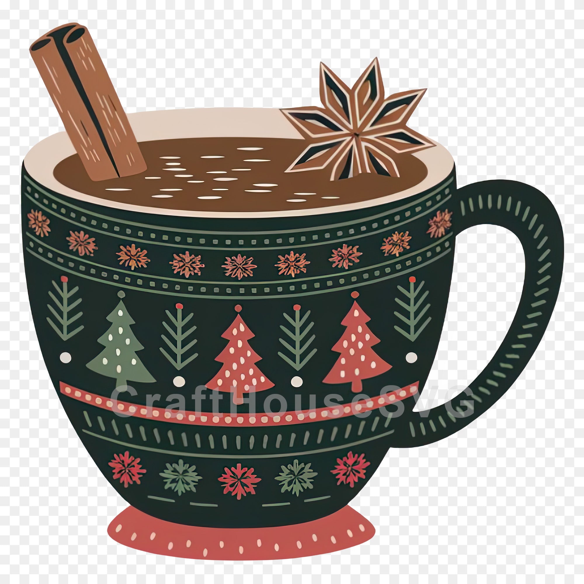 Christmas Mug PNG Clip Art Sublimation